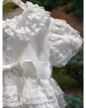 Baby laces Christening dress Koki'o detail