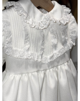 Mughetto winter Christening gown detail